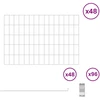 Sodo tvora su kuoliukais 48 pcs 75 x 50 cm Mesh Sidabrinė