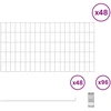 Sodo tvora su kuoliukais 48 pcs 95 x 50 cm Mesh Sidabrinė