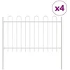 Sodo tvora 4 pcs Balta 6,8 x 0,8 m Miltelinis plienas