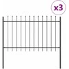 Sodo tvora WOERDEN 3 vnt. 5,1 x 0,8 m Miltelinis plienas Pilka