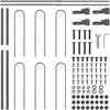 Sodo tvora 4 pcs Pilka 6,8 x 1,2 m Miltelinis plienas