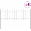Sodo tvora 6 pcs Balta 10,2 x 0,6 m Miltelinis plienas