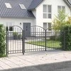 Sodo tvorelės vartai su arkiniu viršumi Assen Pilka Plienas