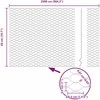Hexagonal Fence with Post 25 x 0,5 m PVC dengtas plienas Pilka