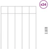Sodo tvoros plokštė 24 pcs Galvanizuotas plienas Sidabrinė