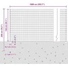Suvirinto vielos tvoros 10 x 1,5 m (P x A)