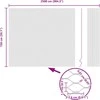 Hexagonal Fence with Post 25 x 1,5 m PVC dengtas plienas Pilka