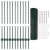 Euro tvoros su stulpu 25 x 1 m PVC dengtas plienas Žalia