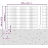 Euro tvoros su stulpu 10 x 1,6 m Galvanizuotas plienas