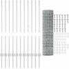 Euro tvoros su stulpu 25 x 1 m Galvanizuotas plienas Sidabrinė