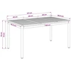 Sodo vakarienės stalas Balta 147 x 88,5 x 75 cm
