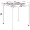 Sodo vakarienės stalas Balta 70 x 68,5 x 75 cm