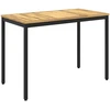 Sodo vakarienės stalas Balinta ir juoda 108,5 x 55 x 75 cm