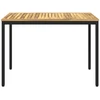 Sodo vakarienės stalas Balta ir juoda 108,5 x 55 x 75 cm