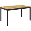 Sodo vakarienės stalas Balinta ir juoda 141 x 80,5 x 75 cm