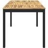 Sodo vakarienės stalas Balinta ir juoda 141 x 80,5 x 75 cm