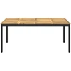Sodo vakarienės stalas Balinta ir juoda 147 x 88,5 x 75 cm