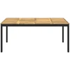 Sodo vakarienės stalas Balta ir juoda 147 x 88,5 x 75 cm