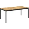 Sodo vakarienės stalas Balta ir juoda 147 x 88,5 x 75 cm