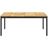 Sodo vakarienės stalas Balta ir juoda 180 x 88,5 x 75 cm