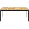 Sodo vakarienės stalas Balinta ir juoda 180 x 88,5 x 75 cm