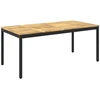 Sodo vakarienės stalas Balinta ir juoda 180 x 88,5 x 75 cm