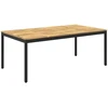 Sodo vakarienės stalas Balta ir juoda 196 x 100,5 x 75 cm