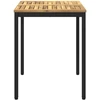 Sodo vakarienės stalas Balinta ir juoda 60 x 60,5 x 75 cm