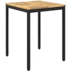 Sodo vakarienės stalas Balinta ir juoda 60 x 60,5 x 75 cm