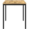 Sodo vakarienės stalas Balinta ir juoda 70 x 68,5 x 75 cm