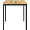 Sodo vakarienės stalas Balta ir juoda 70 x 68,5 x 75 cm