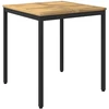Sodo vakarienės stalas Balinta ir juoda 70 x 68,5 x 75 cm