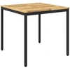 Sodo vakarienės stalas Balinta ir juoda 80 x 80,5 x 75 cm