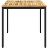 Sodo vakarienės stalas Balinta ir juoda 80 x 80,5 x 75 cm