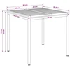 Sodo vakarienės stalas Balinta ir juoda 80 x 80,5 x 75 cm