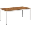 Sodo vakarienės stalas Natūrali ir Balta 147 x 88,5 x 75 cm