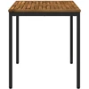 Sodo vakarienės stalas Natūrali ir juoda 70 x 68,5 x 75 cm