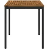 Sodo vakarienės stalas Natūrali ir juoda 70 x 68,5 x 75 cm