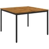Sodo vakarienės stalas Natūrali ir juoda 110 x 108,5 x 75 cm