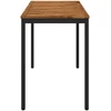 Sodo vakarienės stalas Natūrali ir juoda 108,5 x 55 x 75 cm