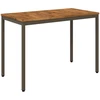 Sodo vakarienės stalas Natūralus ir kava 108,5 x 55 x 75 cm