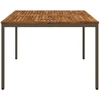 Sodo vakarienės stalas Natūralus ir kava 110 x 108,5 x 75 cm