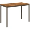 Sodo vakarienės stalas Natūralus ir kava 108,5 x 55 x 75 cm