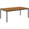 Sodo vakarienės stalas Natūralus ir kava 196 x 100,5 x 75 cm