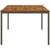 Sodo vakarienės stalas Natūralus ir kava 110 x 108,5 x 75 cm