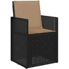 Sodo Valgomojo Kėdės 2 pcs Antracito ir taupe PP
