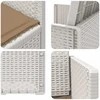 Sodo Valgomojo Kėdės 2 pcs Balta ir taupe PP