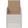 Sodo Valgomojo Kėdės 2 pcs Balta ir taupe PP