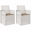 Sodo Valgomojo Kėdės 2 pcs Balta ir taupe PP