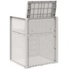 Sodo Valgomojo Kėdės 2 pcs Balta ir taupe PP